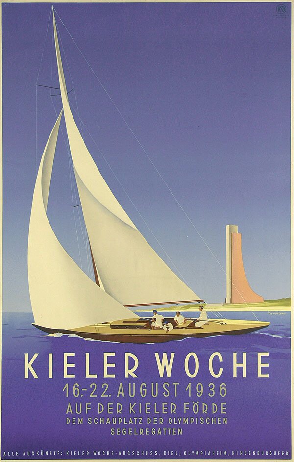 Poster for a sailing event near Kiel by Ottomar Carl Joseph Anton (1895-1976)