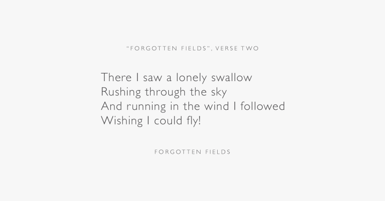 Forgotten Fields Poem, Verse Two