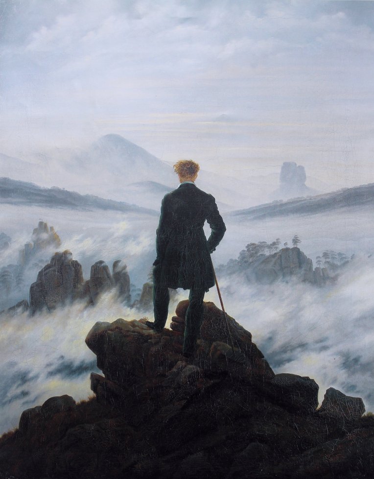 Der Wanderer über dem Nebelmeer (Wanderer Above the Sea of Fog) (1818) by Caspar David Friedrich