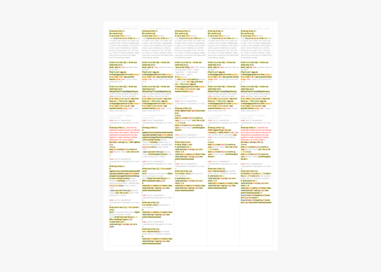 “Cranes and Sheep” Draft Versions, 26 October 2019