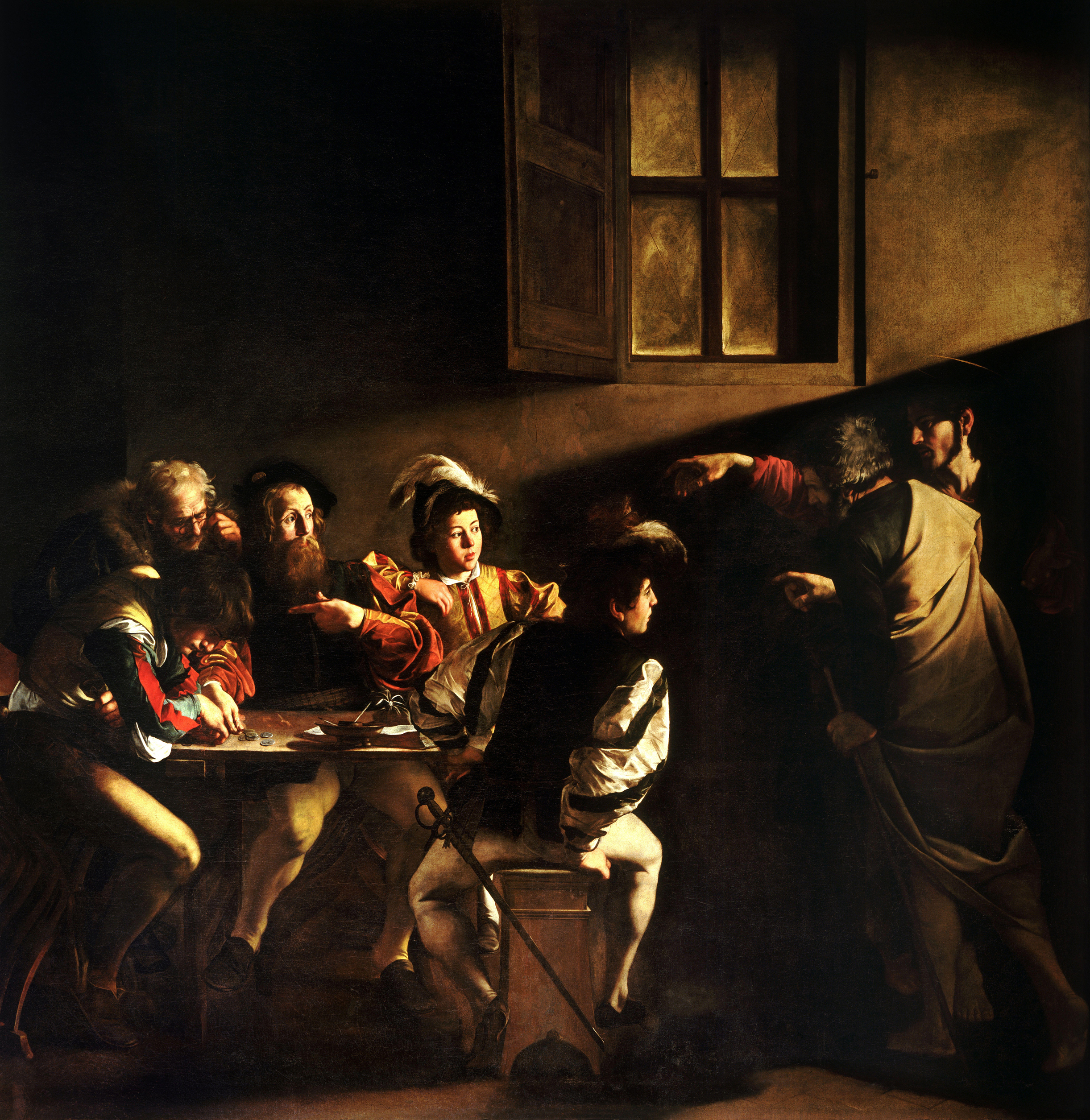 Vocazione di San Matteo (The Calling of Saint Matthew). Public domain.