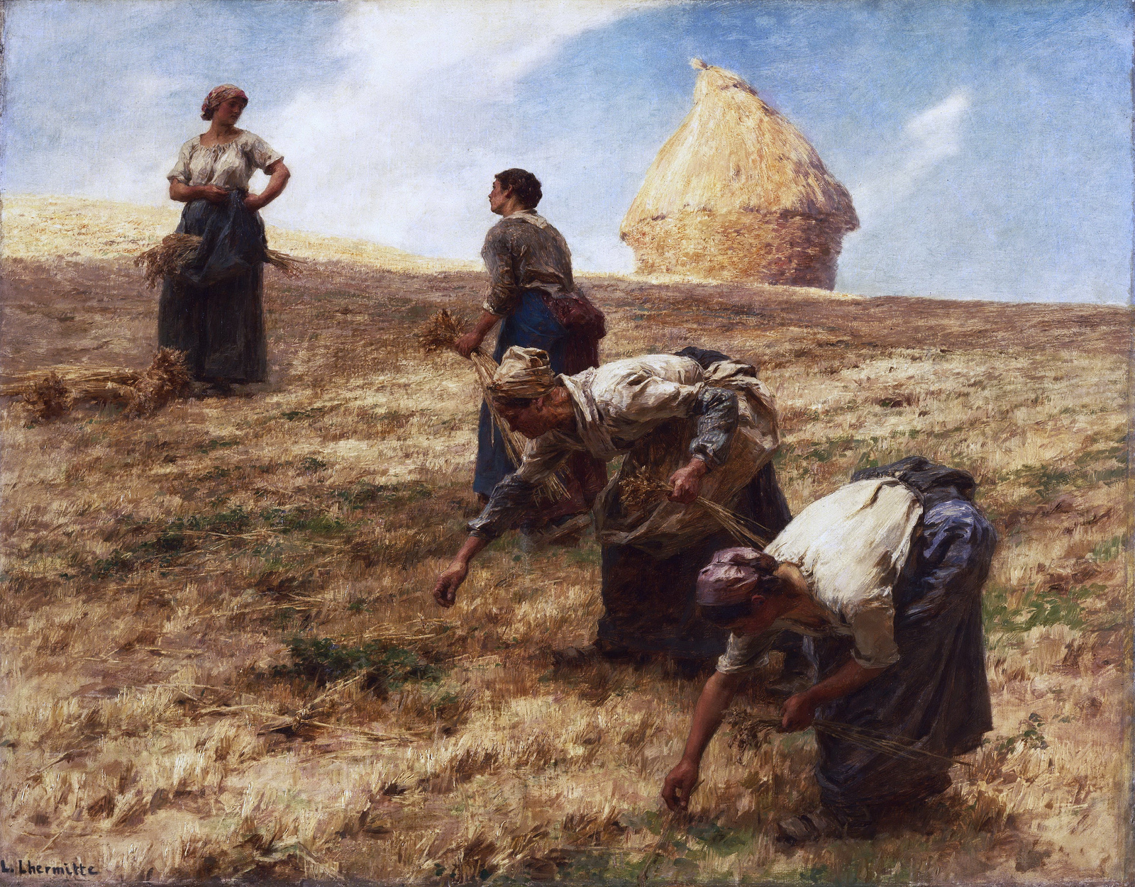 Des Glaneuses (1887), Léon Lhermitte. Public domain.